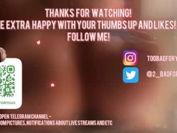 2badforyou chaturbate stream image, 30.04.2026 10:40